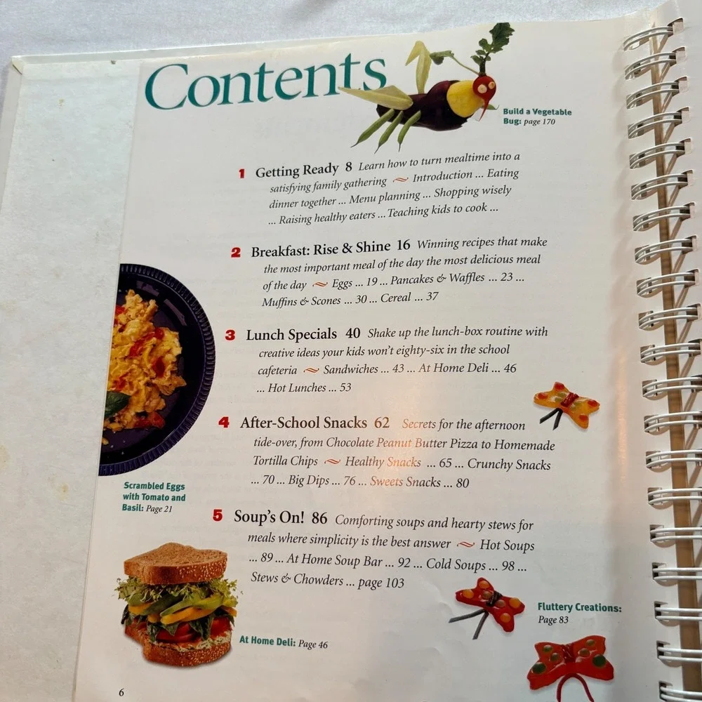 Disney Family Cookbook Hardcover Spiral Kids Recipes FamilyFun Magazine 1996